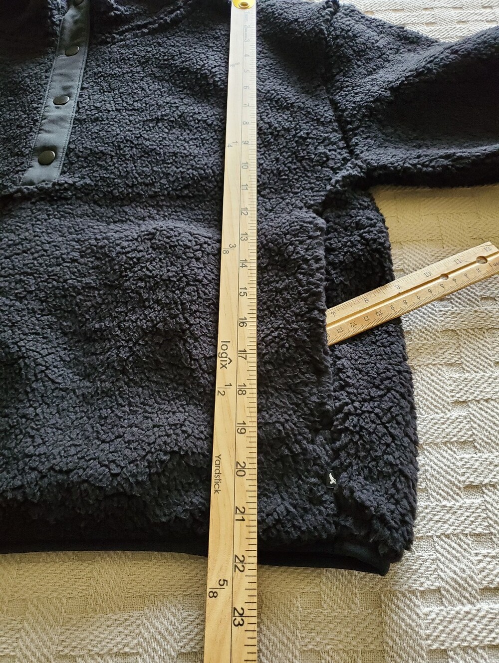 Eddie Bauer Chill Out Plush Sherpa Fleece Hooded Sweatshirt Black Unisex - Picture 6 of 13